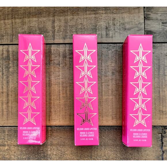 JEFFREE STAR Velour Liquid Lipstick in Christmas Cookie (peach/nude) 3-PACK NEW - Picture 2 of 7